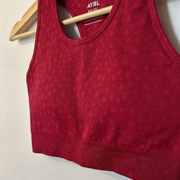 Aybl Evolve speckle seamless sports bra - raspberry - medium - Picture 2 of 4